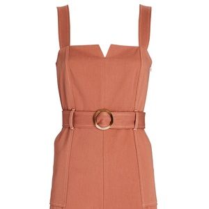 Intermix Stefania Belted Cotton Twill Romper